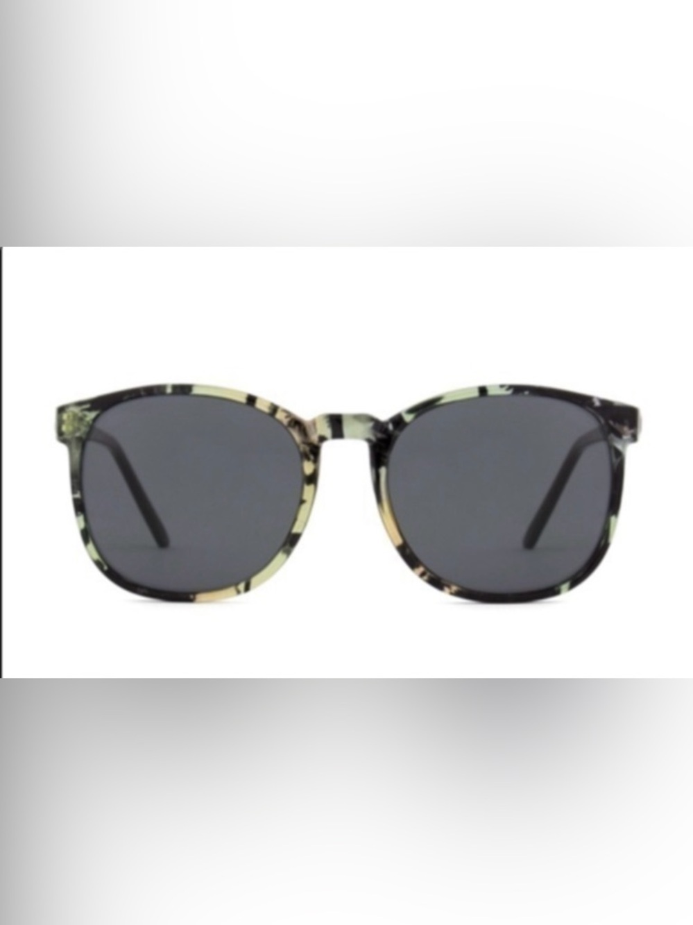 KOMONO Urkel Palms Sunglasses NEW NWT green square oversized